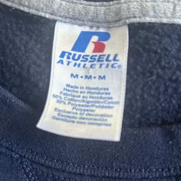 Russell Athletics Navy  Blue MSVU Men's Crewneck  Sweatshirt , Size M - Picture 4 of 5